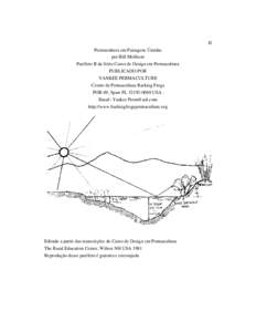 II Permacultura em Paisagens Úmidas por Bill Mollison Panfleto II da Série Curso de Design em Permacultura PUBLICADO POR YANKEE PERMACULTURE