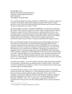 Yadana gas field / Energy / Myanma Oil and Gas Enterprise / Economy of France / Politics of Burma / Burma / Dodd–Frank Wall Street Reform and Consumer Protection Act / Asia / Energy in Thailand / Total S.A.