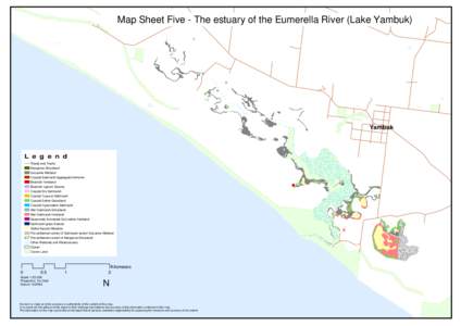 Map Sheet Five - The estuary of the Eumerella River (Lake Yambuk)  Yambuk !  Legend