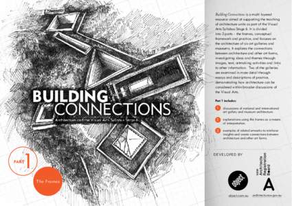 Building Connections is a multi layered resource aimed at supporting the teaching of architecture units as part of the Visual Arts Syllabus Stage 6. It is divided into 3 parts – the frames, conceptual framework and pra