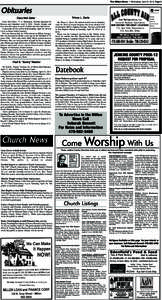 The Millen News — Wednesday, April 23, 2014, Page 5  Obituaries Clara Nell Zeller  Prince L. Davis