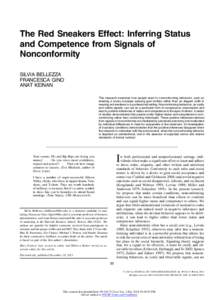 The Red Sneakers Effect: Inferring Status and Competence from Signals of Nonconformity