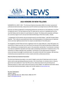 Microsoft Word - New ASA Fellows PR FINAL.docx