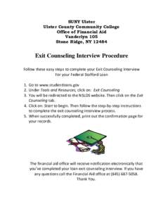 Microsoft Word - Exit Counseling Procedure.doc