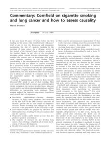 Published by Oxford University Press on behalf of the International Epidemiological Association ß The Author 2009; all rights reserved. Advance Access publication 22 September 2009 International Journal of Epidemiology 