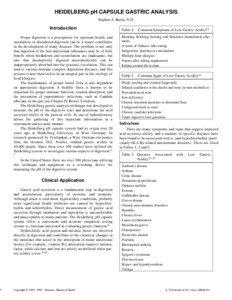 5  HEIDELBERG pH CAPSULE GASTRIC ANALYSIS