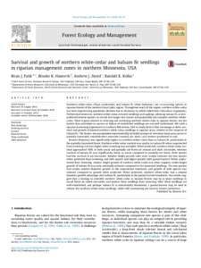 Forest Ecology and Management[removed]–27  Contents lists available at ScienceDirect Forest Ecology and Management journal homepage: www.elsevier.com/locate/foreco