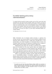 Eurodollar banking and currency internationalisation - BIS Quarterly Review, part 4, June 2012
