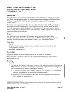 Sampling / Survey methodology / Mixture / Road surface / Sample / Test method / Science / Statistics / Knowledge