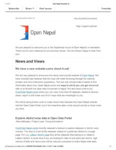 11[removed]Open Nepal Newsletter #3 this is particularly important in case of Nepal where internet speed is still a problem. The district page also lists basic information about district such as recent population,