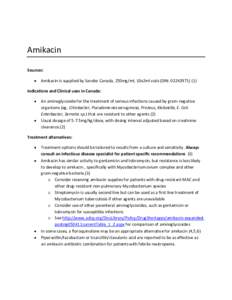 Microbiology / Bacterial diseases / Amikacin / Aminoglycoside / Acid fast bacilli / Corynebacterineae / Pseudomonas aeruginosa / Piperacillin / Febrile neutropenia / Bacteria / Medicine / Aminoglycoside antibiotics