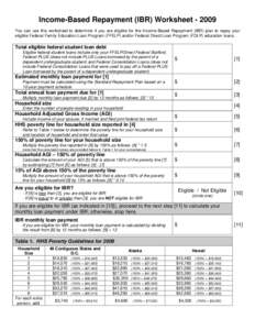 Microsoft Word - IBR Worksheet-2009.doc