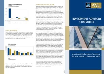 ANU  MARKETS & STRATEGY IN 2009 OVERSEAS EQUITY PERFORMANCE (Annualised)