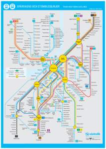 SPÅRVAGNS-OCH STOMBUSSLINJER  TRAM AND TRUNK BUS LINES Gäller från 15/12–2013  Länsmansgården