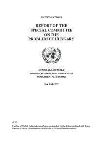 UNITED NATIONS  REPORT OF THE