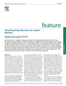 Financing drug discovery for orphan diseases