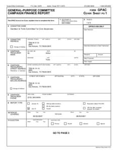 Texas Ethics Commission  P.O. Box[removed]Austin, Texas[removed]