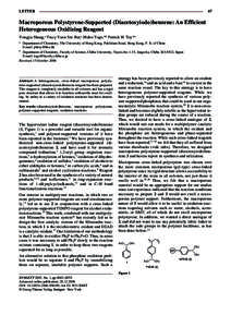 LETTER  67 Macroporous Polystyrene-Supported (Diacetoxyiodo)benzene: An Efficient Heterogeneous Oxidizing Reagent