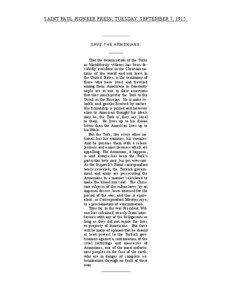 SAINT PAUL PIONEER PRESS, TUESDAY, SEPTEMBER 7, 1915