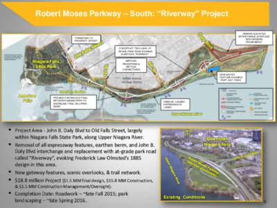 Robert Moses Parkway – South: “Riverway” Project REMOVE ELEVATED INTERCHANGE & REPLACE WITH MODERN ROUNDABOUT