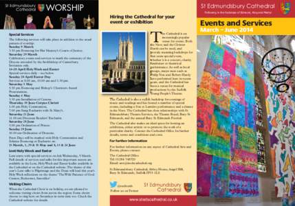 Cathedral Worship 2014 Events Guide
