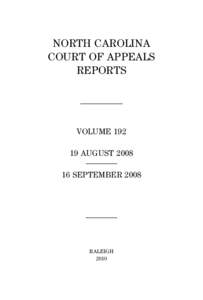 Raleigh /  North Carolina / North Carolina House of Representatives / United States District Court for the Middle District of North Carolina / Geography of North Carolina / North Carolina / North Carolina Court of Appeals