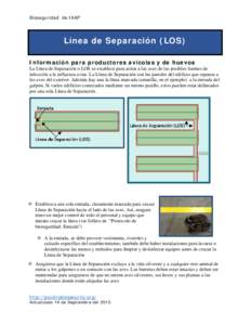 Bioseguridad de IAAP  Línea de Separación (LOS)    Información para productores avícolas y de huevos