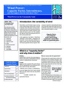 Wind Power: Capacity Factor & Intermittency