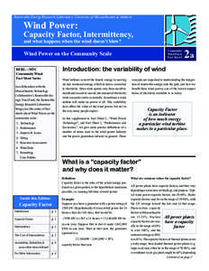 Electric power distribution / Wind power / Low-carbon economy / Energy policy / Renewable energy / Intermittent energy source / Capacity factor / Energy development / Dispatchable generation / Energy / Technology / Electric power