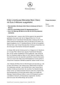 Erste Linienbusse Mercedes-Benz Citaro mit Euro 5-Motoren ausgeliefert Presse-Information  Datum:
