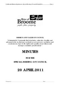 Confidential Minutes Supplement – Special Meeting of Council 20 April_ Page 1