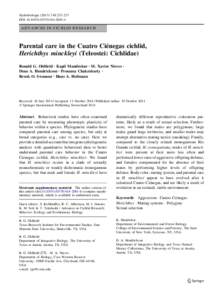 Hydrobiologia:233–257 DOIs10750ADVANCES IN CICHLID RESEARCH  Parental care in the Cuatro Cie´negas cichlid,
