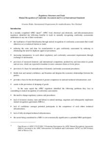 Mutual recognition agreement / Quality control / Conformity assessment / International Accreditation Forum / Reference / Joint Accreditation System of Australia and New Zealand / Standardization / American National Standards Institute / Standards Council of Canada / Standards / Evaluation / International trade