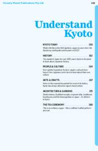 ©Lonely Planet Publications Pty Ltd  149 Understand Kyoto