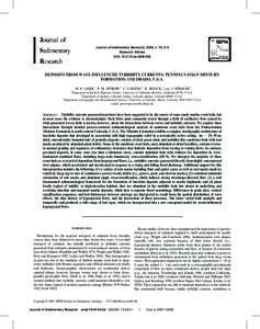 Journal of Sedimentary Research, 2008, v. 78, 0–0 Research Articles DOI: [removed]jsr[removed]DEPOSITS FROM WAVE-INFLUENCED TURBIDITY CURRENTS: PENNSYLVANIAN MINTURN FORMATION, COLORADO, U.S.A.