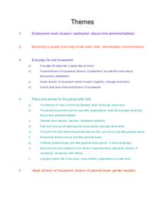 Parenting / Family / Parental leave / Child care / Homemaking / Working time / Personal life / Sociology / Home economics / Employment compensation / Labor