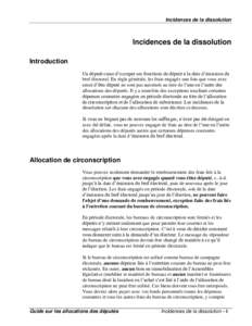 Incidences de la dissolution  Incidences de la dissolution Introduction Un député cesse d’occuper ses fonctions de député à la date d’émission du bref électoral. En règle générale, les frais engagés une fo