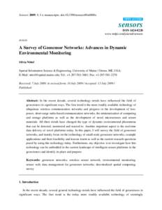 Sensors 2009, 9, 1-x manuscripts; doi:sensors90x0000x OPEN ACCESS sensors ISSNwww.mdpi.com/journal/sensors