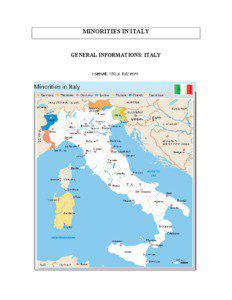 MINORITIES IN ITALY  GENERAL INFORMATIONS: ITALY