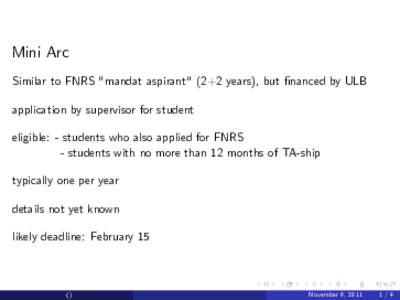 Mini Arc Similar to FNRS 