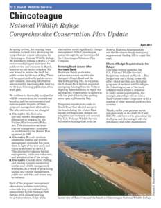 U.S. Fish & Wildlife Service  Chincoteague National Wildlife Refuge Comprehensive Conservation Plan Update April 2013