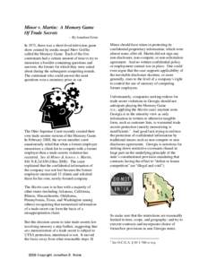 Security / Secrecy / Labour law / Trade secrets / Information sensitivity / Non-disclosure agreement / Non-compete clause / Confidentiality / Inevitable disclosure / Intellectual property law / Law / Ethics