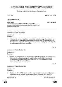 Economics / International relations / Aid / Anne Van Lancker / Aid effectiveness / Valdis Dombrovskis / Development aid / Cotonou Agreement / Millennium Development Goals / International economics / International development / Development