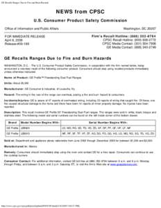 General Electric / Technology / Magnetix / Business / Electrical engineering / Consumer Product Safety Improvement Act / Bethesda /  Maryland / U.S. Consumer Product Safety Commission / GE Consumer & Industrial