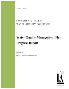 APRIL[removed]SACRAMENTO VALLEY WATER QUALITY COALITION  Water Quality Management Plan