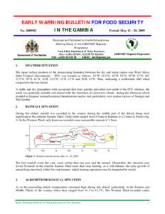 EARLY WARNING BULLETIN FOR FOOD SECURITY IN THE GAMBIA No[removed]Period: May[removed], 2009