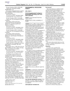 sroberts on DSK5SPTVN1PROD with NOTICES  Federal Register / Vol. 78, No[removed]Thursday, April 18, [removed]Notices Docket Numbers: ER13–1249–000. Applicants: MYOTIS POWER MARKETING LLC.