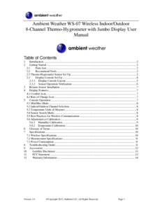 Atmospheric thermodynamics / Thermodynamics / Hygrometer / Sensor / Water vapor / Humidity / Thermometer / Relative humidity / Psychrometrics / Atmospheric sciences / Meteorology