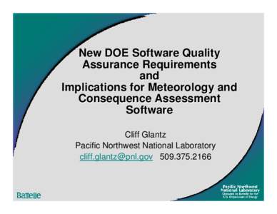 Consequence Assessment Modeling Working Group