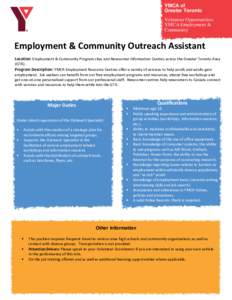 Recruitment / Management / Organizational behavior / YMCA of Greater New York / YMCA Training /  Inc. / Employment / Hostels / YMCA